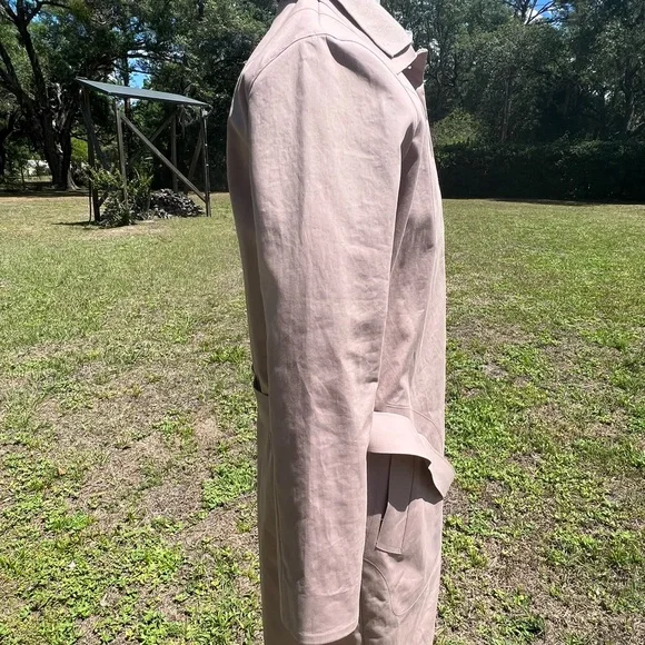 Authentic Lacoste Small 34 Rose Blush Pink Fashion Show Collection Trench Coat S - Picture 7 of 16